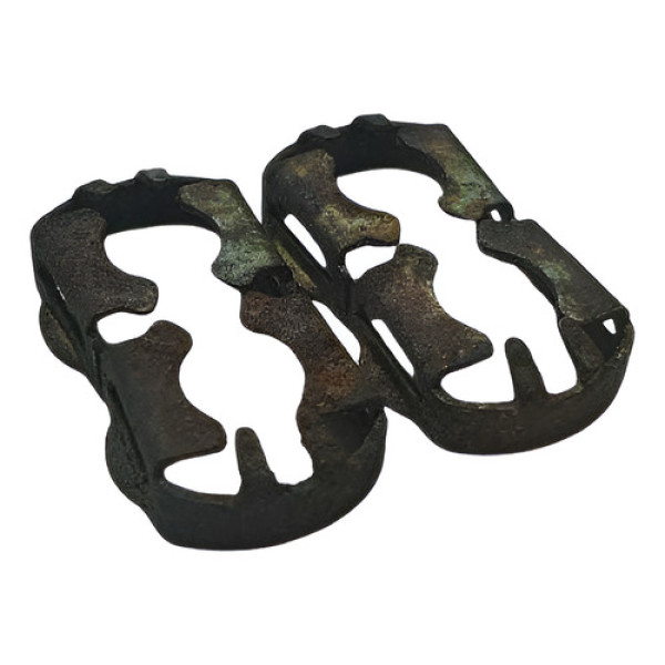 Jogo Presilha Trava Bico Injetor Gm Meriva Corsa Celta 99/06 Prateado